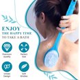 thumbnail image 2 of 1 Pc Plastic Bath Brush with Long Handle,Blue Back Brush for Shower,Wet or Dry Body Scrubber for Exfoliation,Bath Brush with Soft Bristles,Body Skin Exfoliator for Skin Care, 2 of 8