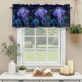 thumbnail image 3 of Jellyfish Window Valance Curtain Ocean Marine Life Rod Pocket Short Curtain for Living Room, Bedroom & Kitchen Window Decor 60x18in, 3 of 8