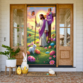thumbnail image 6 of Stained Glass Design Cross Banner Colorful Pattern Christian Backdrop Religious Art Vintage Spiritual Background for Church Service Religious Ceremony Worship Gathering, 6 of 9
