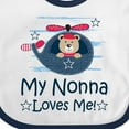 thumbnail image 4 of Inktastic My Nonna Loves Me Grandson Bear Boys Baby Bib, 4 of 4