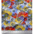 thumbnail image 1 of Soimoi Georgette Viscose Fabric Flower Artistic Fabric Prints by Yard 42 Inch Wide, 1 of 3