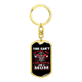 thumbnail image 4 of Firefighter And A Mom Stainless Steel or 18k Gold Premium Swivel Dog Tag Keychain, 4 of 8