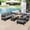Gray, variant on American Traditional Style - Strong Iron Frames and Plastic Wood Surface - Lawn and Poolside - Comfortable and Functional Outdoor Furniture
