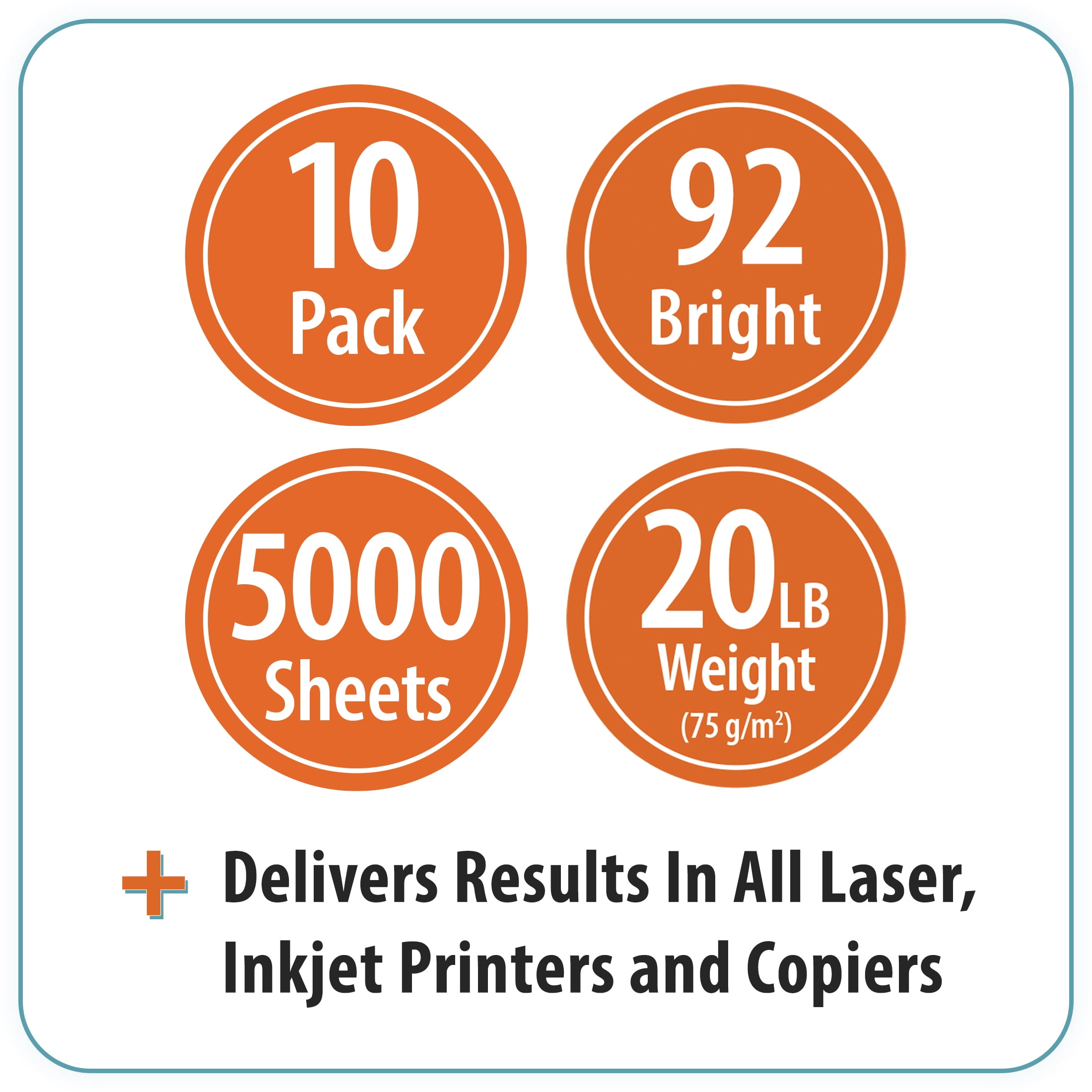 Pen+Gear Copy Paper, 20 lb, White, 8.5" x 11", 1 Pallet, 40 Cases (200,000 Sheets)