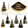 thumbnail image 4 of Sombrero de año nuevo con temática de oro negro para niños y adultos, decoración para fiestas de año nuevo, accesorios para fotos, diadema, 4 of 5