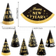thumbnail image 5 of Sombrero de año nuevo con temática de oro negro para niños y adultos, decoración para fiestas de año nuevo, accesorios para fotos, diadema, 5 of 5