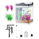 thumbnail image 1 of VEVOR Acuario de 2 galones con LED inteligente, cuadrado, de vidrio transparente, 7 colores, autolimpiable, 1 of 9