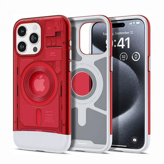 New Classic C1 Magsafe Phone Case for iPhone 13 14 15 16 Pro Max iPhone16 16Pro Dropproof Magnetic protective Cover etui Red for iPhone 14 Pro