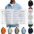 thumbnail image 3 of LYSMORA Men's Quarter Zip Stand Collar Pullover Sweatshirt, Raglan Long Sleeve Loose Casual Athletic Tops with Side Hand Pockets, 3 of 8