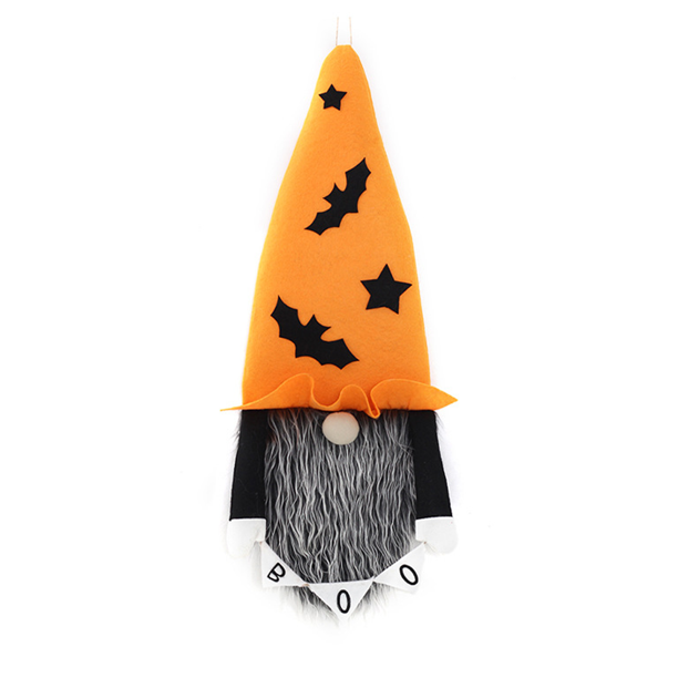 Decoración de Halloween de felpa - Gnomo sin rostro de Halloween con signo de Boo, decoración de pared de Halloween MFZFUKR CPB-SSW206-1