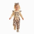 thumbnail image 3 of TOWED22 Baby Girl Fall Clothes Set Print Long Sleeve Romper Pants Set Cute Infant Newborn Outfit,6-12 M, 3 of 9