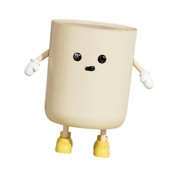 Lindo bote de basura con tapa, práctico contenedor de basura, elegante bote de basura para sala de estar. 12 L de pie