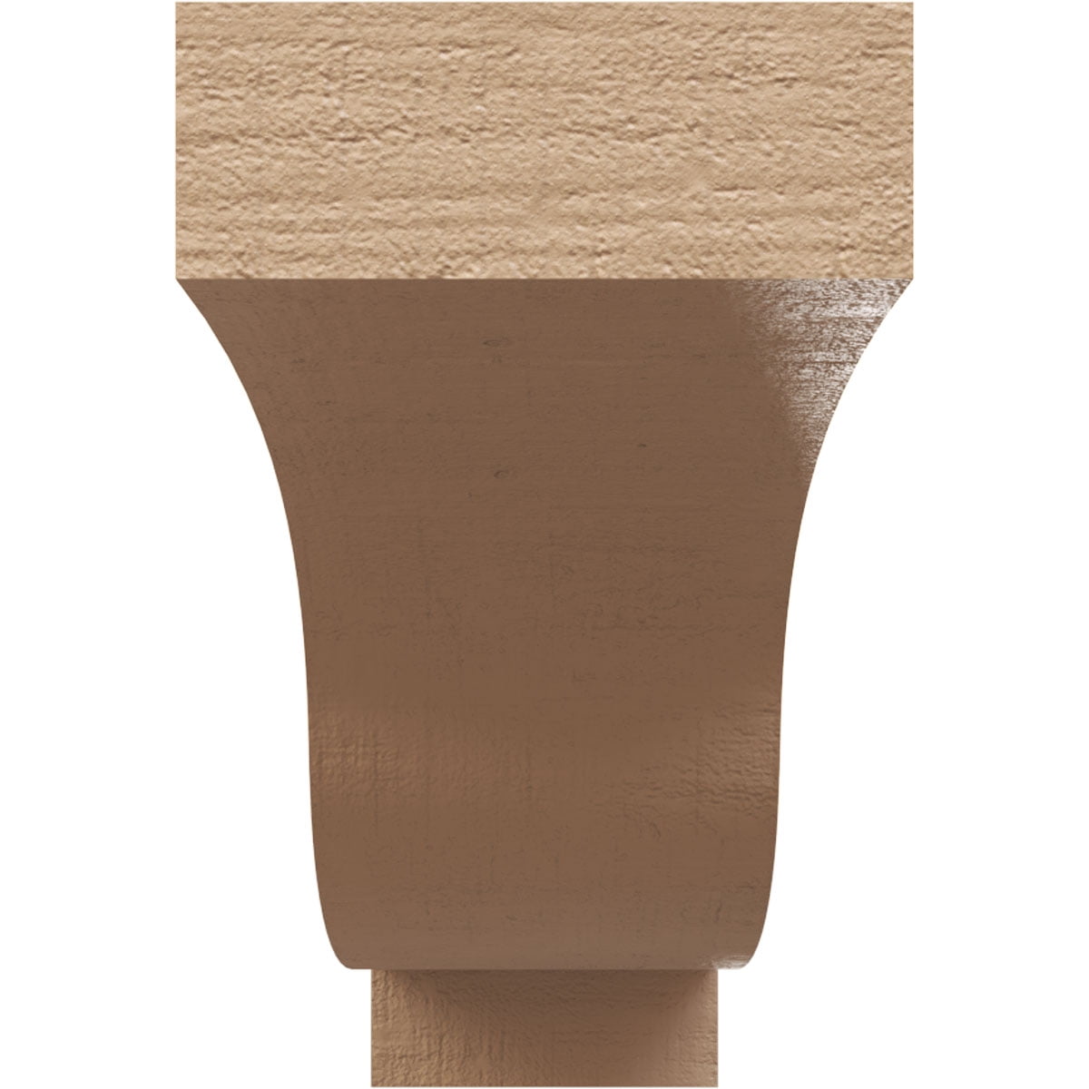 5"W x 30"D x 10"H Thin Newport Rough Cedar Woodgrain TimberThane Corbel, Primed Tan