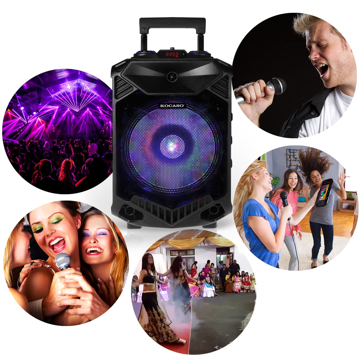 kocaso portable bluetooth party speaker