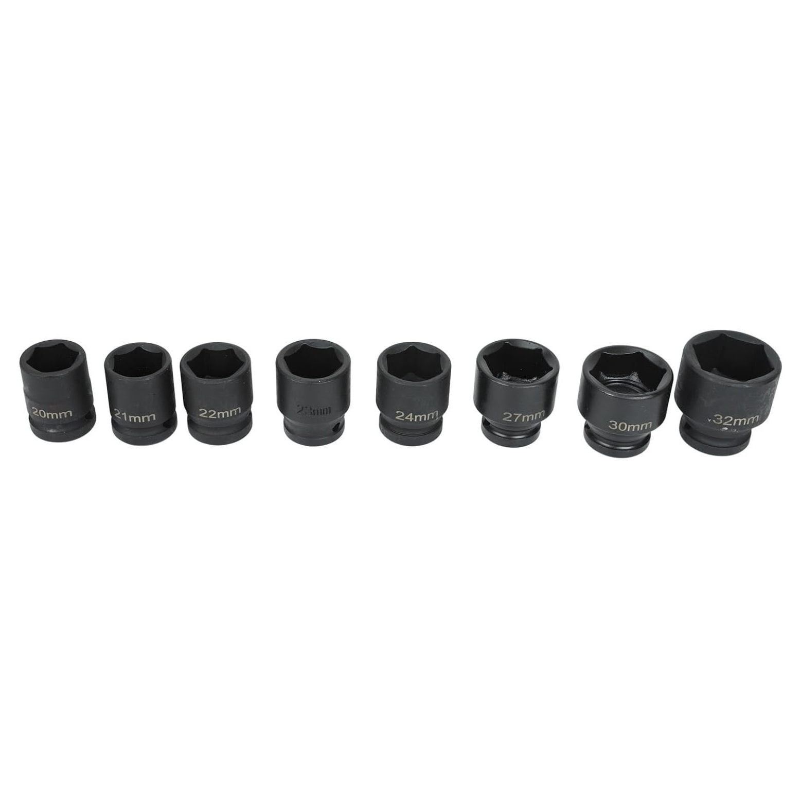 35pcs 1/2" Inch Deep Impact Socket Set Drive 8-32mm Metric Garage Sae With Case - 6 Point - Garage Workshop Car Auto Truck Repair Hand Tools