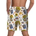 thumbnail image 2 of Lsque Mens Swim Trunks Picnic Pattern - Bathing Suit Compression Liner - Beach Swim Shorts Swimwear - (S-3XL) - Stretch Quick Dry -, 2 of 9