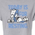 thumbnail image 3 of Peanuts - Today Is For Resting - Juniors Cropped Cotton Blend T-Shirt, 3 of 6