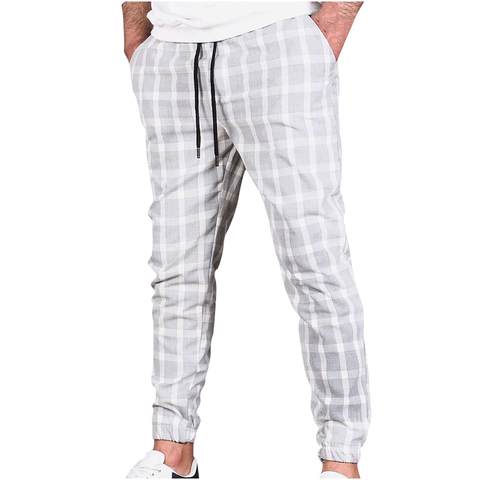 Maison Scotch Cargo Pants grey-black check pattern business style Fashion Trousers Cargo Pants 