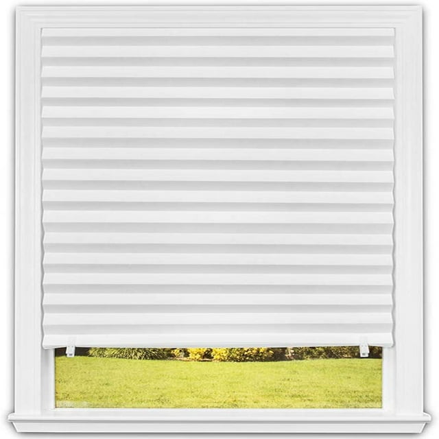Rosnek SelfAdhesive Pleated Blinds Balcony Shades, Light Filtering