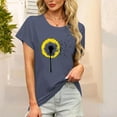 thumbnail image 2 of Kmdttou Women's Personalized Custom POD T-Shirts Womens Summer Tops Summer Tunic Tops Short Sleeve Solid Color Loose Round Neck Tees Shirts Gift for Women, 2 of 7