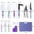thumbnail image 6 of Garden Tool Set,Heavy Duty Gardening Tools 10 PCS Floral Print, Trowel Rake Weeder Pruner Shears Sprayer, 6 of 6