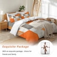 thumbnail image 7 of Abstract Gary Orange Paint Bedding Duvet Cover Set Twin Size 4 Pieces Retro Mottled Oil Painting Retro Bedding Set with Zipper Closure, 1 Comforter Cover 68x86 Inches 1 Flat Sheet & 2 Pillow Cases, 7 of 7