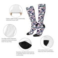thumbnail image 3 of Balery Plaid Flamingo Calcetines novedosos Calcetines deportivos Calcetines hasta la rodilla Calcetines de algodón Calcetines originales y geniales, 3 of 6