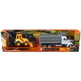 thumbnail image 3 of International Lonestar Dump Truck White and Wheel Loader Yellow with Flatbed Trailer 1/43 Diecast Model by New Ray, 3 of 4
