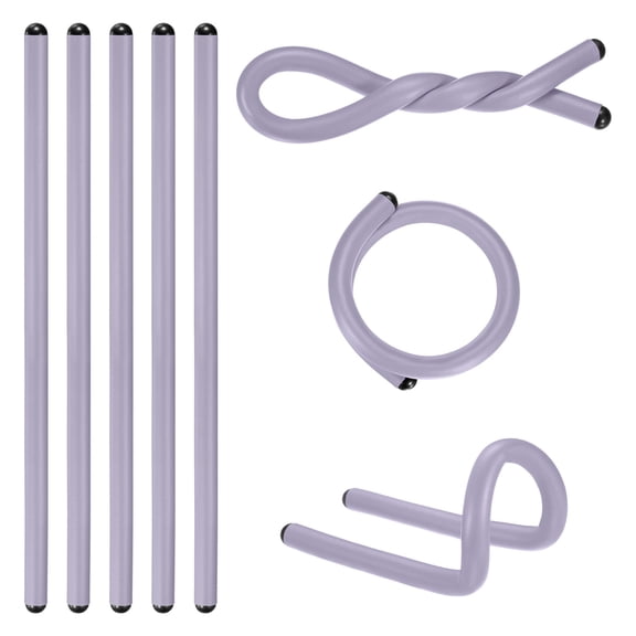 8-Pack Twist Rubber Ties, 17-Inch EVA Foam Reusable Bendable Rubber Twist Ties for Bundling Cords/Wires/Cables [Purper]