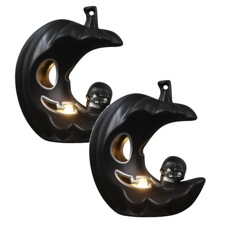 

Xubond Night Lights 2pcs Halloween Candle Lamp Colorful LED Pumpkin Head Night Light Hanging For Party Outdoor Led Night Lights