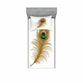 thumbnail image 2 of Peacock Bedding Set with Sheet & Covers, Exotic Alluring Bird with Feathers Wildlife Nature Image Print, Printed Bedroom Decor 2 Shams, 4 Sizes, Mustard Green Navy, by Ambesonne, 2 of 3