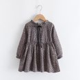 thumbnail image 2 of Coerni Little Girls Floral Dress Long Sleeve Ruffled Cute Autumn Winter A-Line Dress Girls Cotton Playwear Dresses, 2 of 9