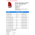 thumbnail image 2 of Right Tail Light Assembly - Compatible with 1997 - 2004 Dodge Dakota 1998 1999 2000 2001 2002 2003, 2 of 2