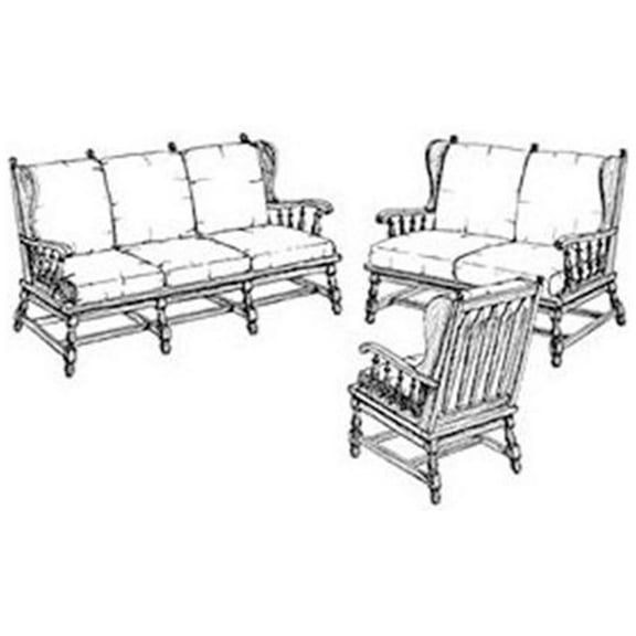 Woodcraft Project Paper Plan To Build Sofa, Chair And Loveseat - Material Not Included