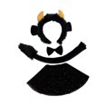 thumbnail image 3 of Conjunto de orejas y cola de vaca. Diadema con orejas de vaca para decoración de carnaval y Halloween. 4 piezas, 3 of 9