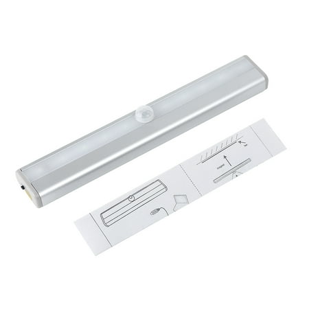 

3 Pcs LED Cabinet Light Indoor Night Lights Wardrobe Human Sensor White