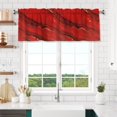 thumbnail image 6 of Drapery Wear Rod Short Curtain 54x18in Filter With Light Feature For Easy Installation Rod Free For Bedroom Kitchen Bathroom\r\n Red Marble_2, 6 of 7
