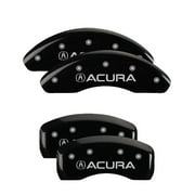 MGP 4 Caliper Covers Engraved Front & Rear Vtech Black finish silver ch Fits select: 2002-2005 ACURA NSX T
