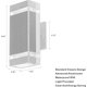 thumbnail image 5 of Aplique de pared LED cuadrado para exteriores, el cuerpo principal es un aplique de pared para exteriores impermeable de aluminio, 3000 K, 5 W, 1 paquete (luz blanca cálida), 5 of 5
