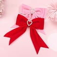 thumbnail image 4 of Velvet Hair Bow Clips 2PCS Bowknot Ribbon Clips Hair Accessories for Girls/Woman（3.74 × 4.92）, 4 of 7
