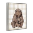 thumbnail image 3 of Stupell Industries Tender Bear Hug Gingham Gray Framed Giclee Art, design by Daphne Polselli, 3 of 8