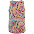 thumbnail image 2 of Halloween Sour Gummy Worms All Over Adult Tank Top, 2 of 2