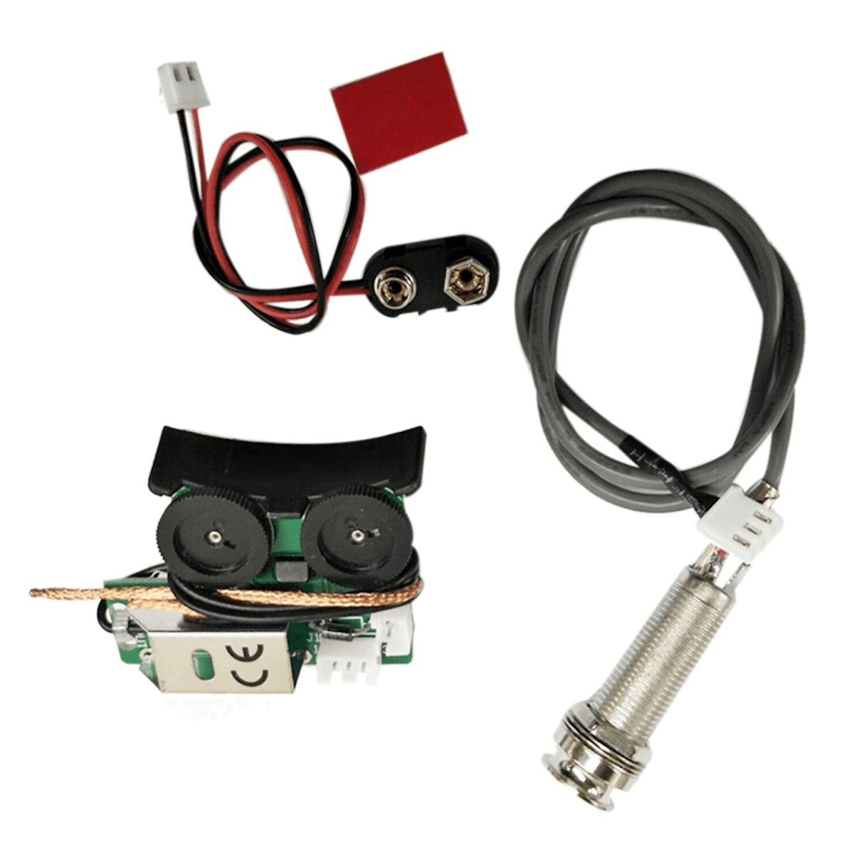 4X Under Saddle Piezo Pickup Onboard Preamp System for Acoustic Guitar