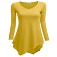 thumbnail image 1 of CHOK Robe Tunique à Manches Longues Col en V Mouchoir Longue Tunique T-Shirt pour Femmes, 1 of 3
