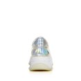 thumbnail image 4 of AQUA Womens Iridescent Silver Mixed Media 1" Platform Cushioned Ike Round Toe Lace-Up Athletic Sneakers Shoes 8 M, 4 of 4