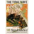 thumbnail image 3 of Joseph Clement Coll 11x14 Black Modern Framed Museum Art Print Titled - The Tidal Wave (1918), 3 of 5