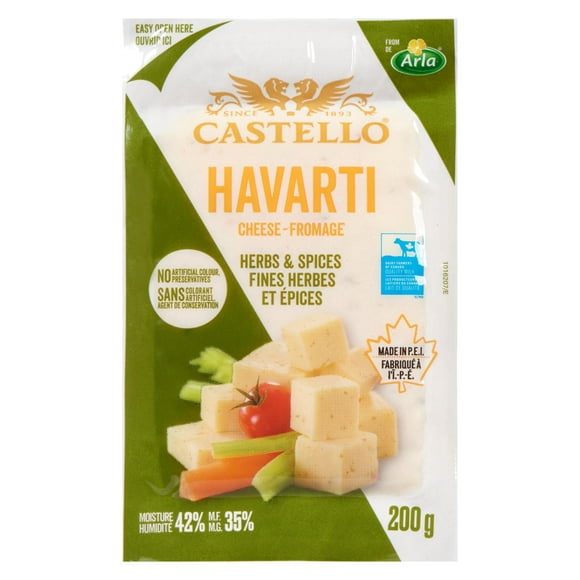 Fromage à saveur d'herbes et d'épices havarti Castello 200 g