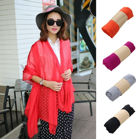 SPRING PARK Women Solid Color Cotton Cloud Scarf Hijab Shawl soft Muslim Scarf Shawl