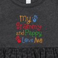 thumbnail image 4 of Inktastic Grammy and Pappy Love Me Girls Baby Dress, 4 of 5
