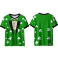 thumbnail image 6 of Ounisa Funny World Women's Holiday Tuxedo T-Shirts Graphic Short Sleeve Novelty Party Costume Top, 6 of 7